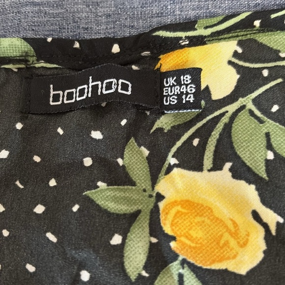 Boohoo Women’s Size 14 Yellow Floral Shrug - Picture 3 of 7